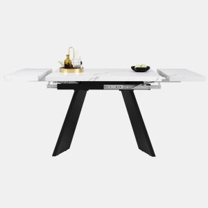 Mesa extensível 99-159 cm - Design flexível, mesa para sala de jantar e escritório, superfície ampla - Branco