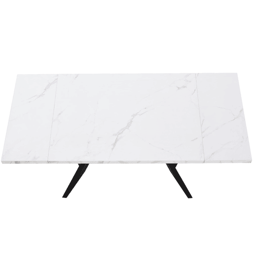 Mesa extensível 99-159 cm - Design flexível, mesa para sala de jantar e escritório, superfície ampla - Branco