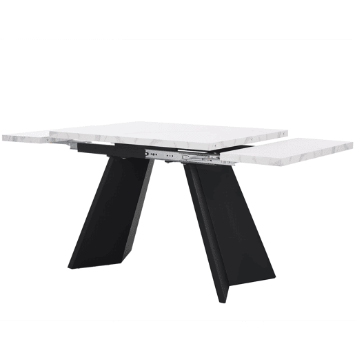 Mesa extensível 99-159 cm - Design flexível, mesa para sala de jantar e escritório, superfície ampla - Branco
