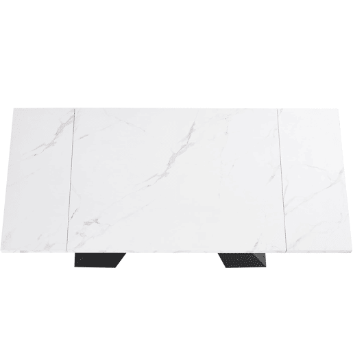 Mesa extensível 99-159x74 cm - Economiza espaço, superfície ampla, design flexível - Branco