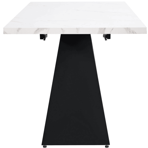 Mesa extensível 99-159x74 cm - Economiza espaço, superfície ampla, design flexível - Branco