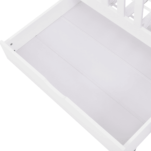 Cama tipo casa 90x200 cm - Estante multifuncional, gavetas grandes, design de chaminé - Branco