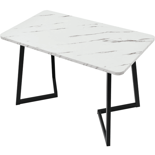 Conjunto de mesa de jantar 117 cm - Mesa retangular com 4 cadeiras, tecido de veludo verde, pernas pretas