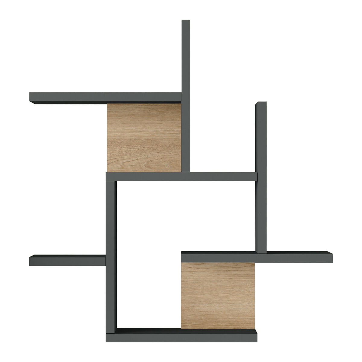 Estantería de pared Reyna  [en.casa] 62 Gris/ Madera