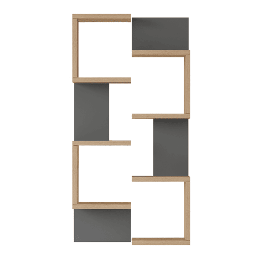 Prateleira de parede Omn conjunto de 2 peças 93x24x15 cm Aspeto madeira  antracite en.casa