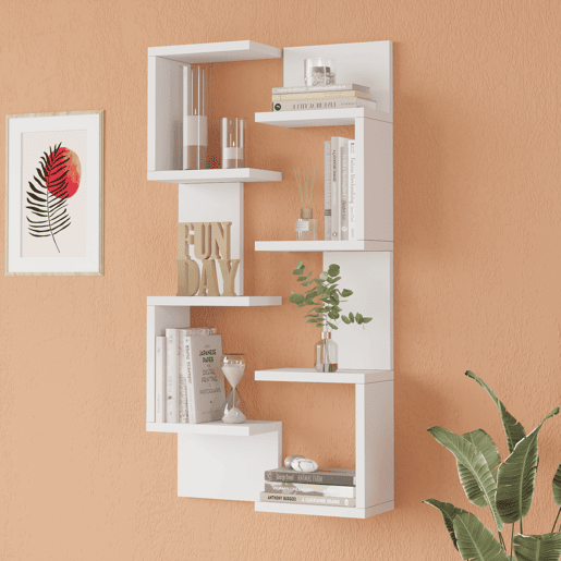 Prateleira de parede Omn conjunto de 2 peças 93x24x15 cm branco en.casa