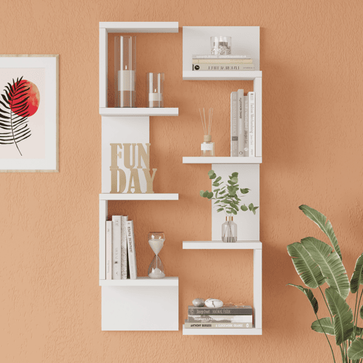 Prateleira de parede Omn conjunto de 2 peças 93x24x15 cm branco en.casa