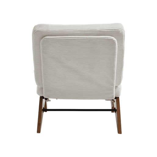 Poltrona lounge ajustável - com apoio para os pés e almofada lombar - bege