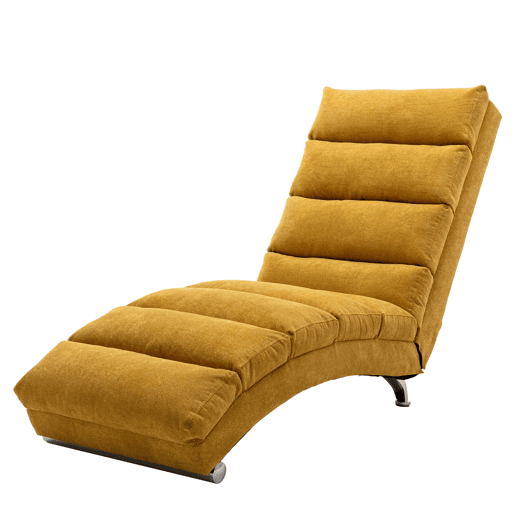 Sofá reclinável individual - apoio corporal completo, vibração suave, bolsos laterais - amarelo mostarda