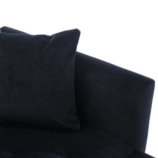 Poltrona reclinável individual - encosto ajustável e dobrável - preto