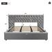 Cama de matrimonio de terciopelo con almacenaje 245x201 Cama de matrimonio de terciopelo con almacenaje 245x201 Gris