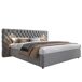 Cama de matrimonio de terciopelo con almacenaje 245x201 Cama de matrimonio de terciopelo con almacenaje 245x201 Gris
