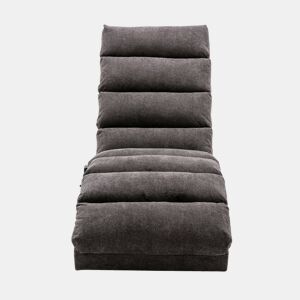 Sofá reclinável de 1 lugar - apoio total, vibração suave, bolsos laterais - cinzento escuro