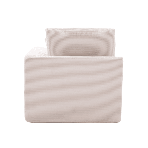 Sofá individual - minimalista e confortável com almofada - Bege Sofá individual - minimalista e confortável com almofada - Bege