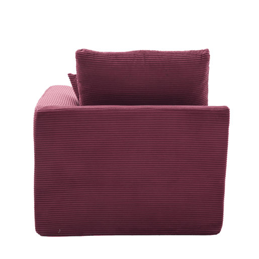 Sofá individual - minimalista, confortável, com almofada - Vermelho vinho