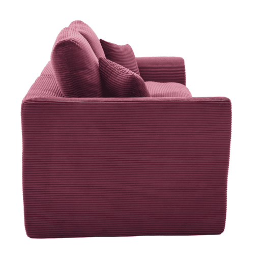 Sofá individual - minimalista, confortável, com almofada - Vermelho vinho