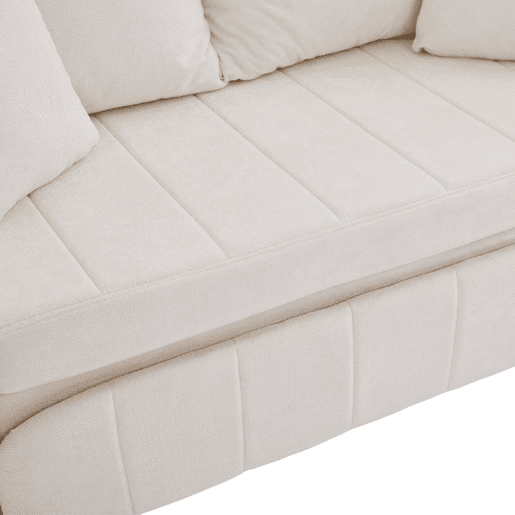 Sofá multifuncional de 2 lugares - Dobrável, extensível, lavável, com USB e porta-copos - Bege