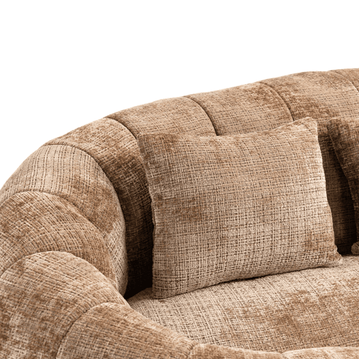Sofá puff individual - assento confortável e encosto alto, para interior e exterior - cor café
