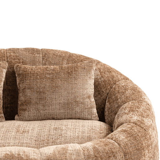 Sofá puff individual - assento confortável e encosto alto, para interior e exterior - cor café