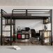 Cama alta de metal Cama alta de metal Negro