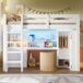 Cama alta para niños 204x100 Cama alta para niños 204x100 Blanco