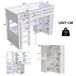 Cama alta para niños 204x100 Cama alta para niños 204x100 Blanco