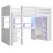 Cama alta para niños 204x100 Cama alta para niños 204x100 Blanco
