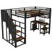 Cama alta de metal Cama alta de metal Negro