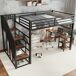 Cama alta de metal Cama alta de metal Negro