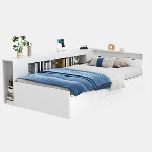 Cama de criança,cama de solteiro de mdf 90x200 cm,branco