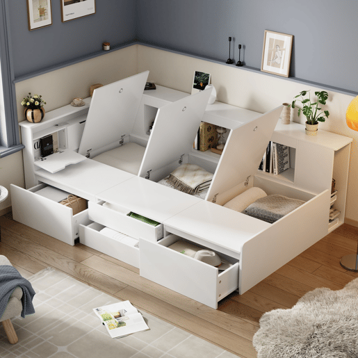 Cama de criança,cama de solteiro de mdf 90x200 cm,branco