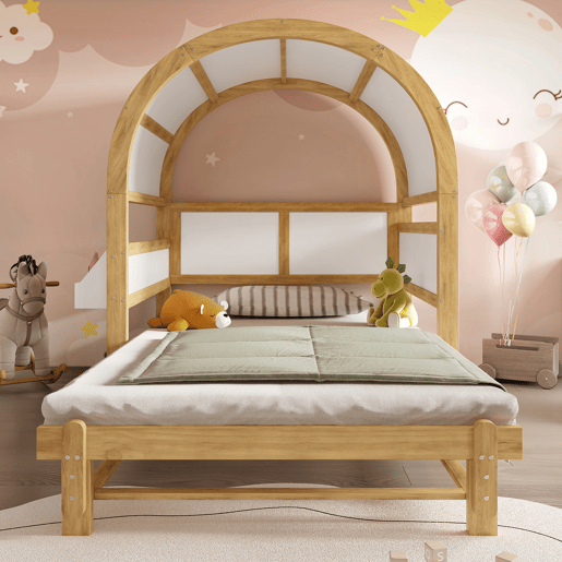 Cama extensível,cama de criança de madeira de pinho 140x200 cm,natural+branco