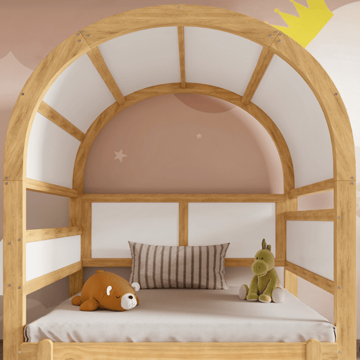 Cama extensível,cama de criança de madeira de pinho 140x200 cm,natural+branco