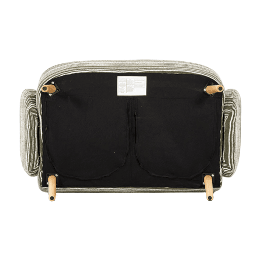 Sofá de 2 lugares - moderno, confortável, com apoios de braços e bolsa de armazenamento - verde azeitona