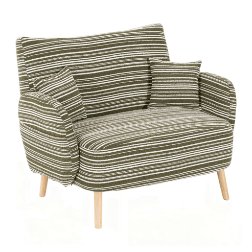 Sofá de 2 lugares - moderno, confortável, com apoios de braços e bolsa de armazenamento - verde azeitona