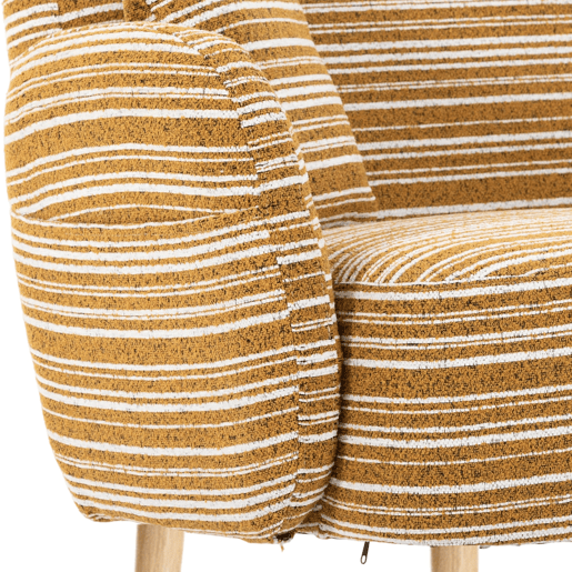 Sofá de 2 lugares - moderno, confortável, com braços e bolso de arrumação - amarelo mostarda