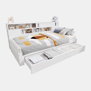 Cama juvenile,cama de solteiro de mdf 90x200 cm,branco