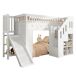 Cama alta de madera de pino Cama alta de madera de pino Blanco