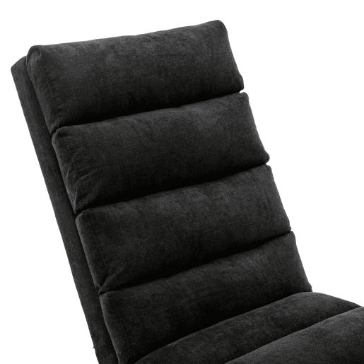 Sofá reclinável fixo - apoio total, vibração suave, bolsos laterais - Preto