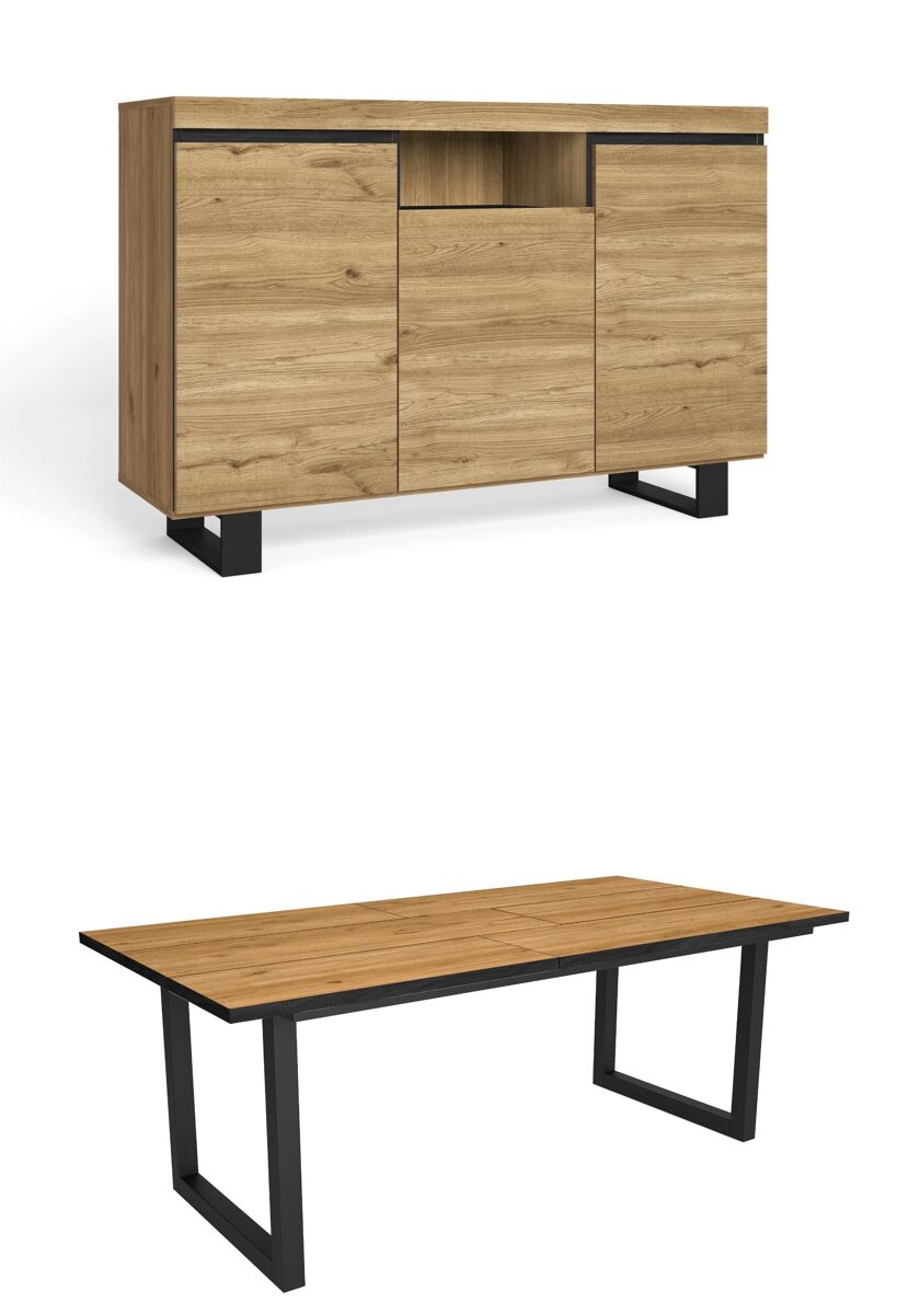 Conjunto muebles salón, Mesa patas U 10 comensales