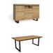 Conjunto muebles salón, Mesa patas U 10 comensales Conjunto muebles salón, Mesa patas U 10 comensales Negro/ Madera