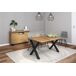 Conjunto muebles salon, Mesa patas X 6 comensales Conjunto muebles salon, Mesa patas X 6 comensales Negro/ Madera