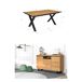 Conjunto muebles salon, Mesa patas U 8 comensales Conjunto muebles salon, Mesa patas U 8 comensales Negro/ Madera