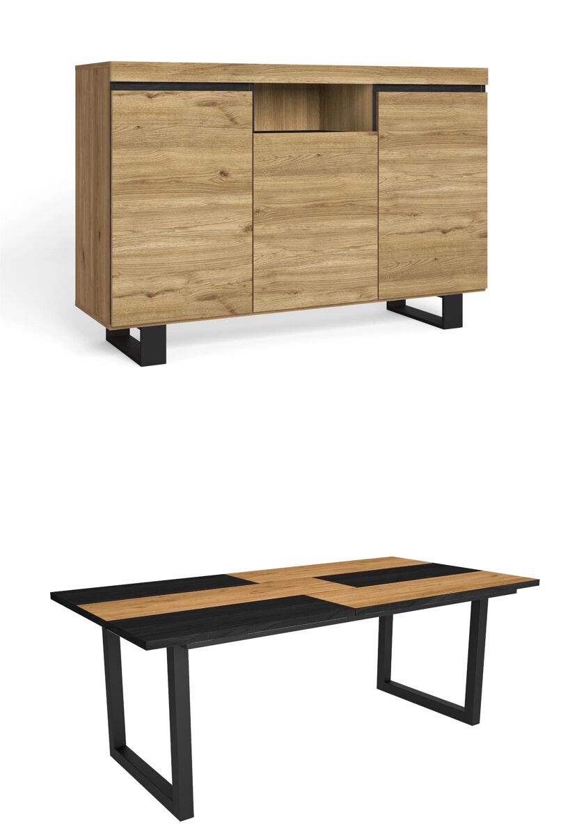 Conjunto muebles salón, Mesa patas U 10 comensales