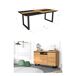 Conjunto muebles salón, Mesa patas U 10 comensales Conjunto muebles salón, Mesa patas U 10 comensales Negro/ Madera
