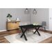 Conjunto muebles salon, Mesa patas X 6 comensales Conjunto muebles salon, Mesa patas X 6 comensales Negro/ Madera
