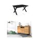 Conjunto muebles salon, Mesa patas X 6 comensales Conjunto muebles salon, Mesa patas X 6 comensales Negro/ Madera
