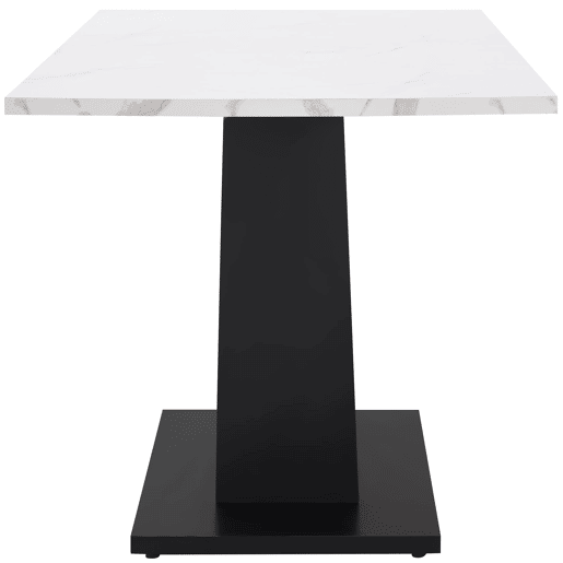 Conjunto de sala de jantar de 5 peças - Mesa em U com design moderno, pernas pretas, cadeiras em veludo cinzento - Multicolorido