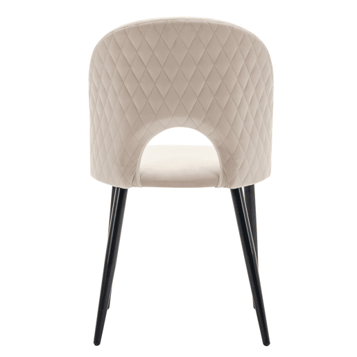 Conjunto de mesa de jantar 140x80 cm - 4 cadeiras, assento em veludo, pernas ajustáveis - Bege