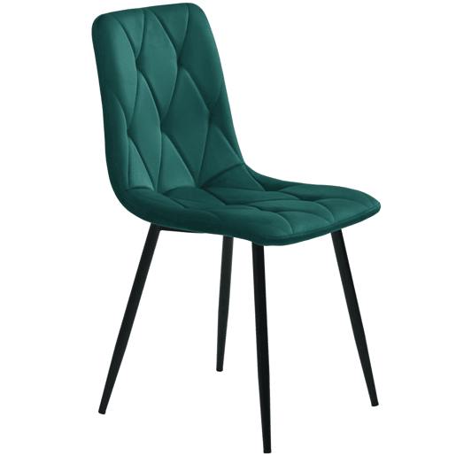 Conjunto de sala de jantar de 5 peças - Mesa de jantar hexagonal em mármore + 4 cadeiras de jantar em veludo verde - BrancoVerde